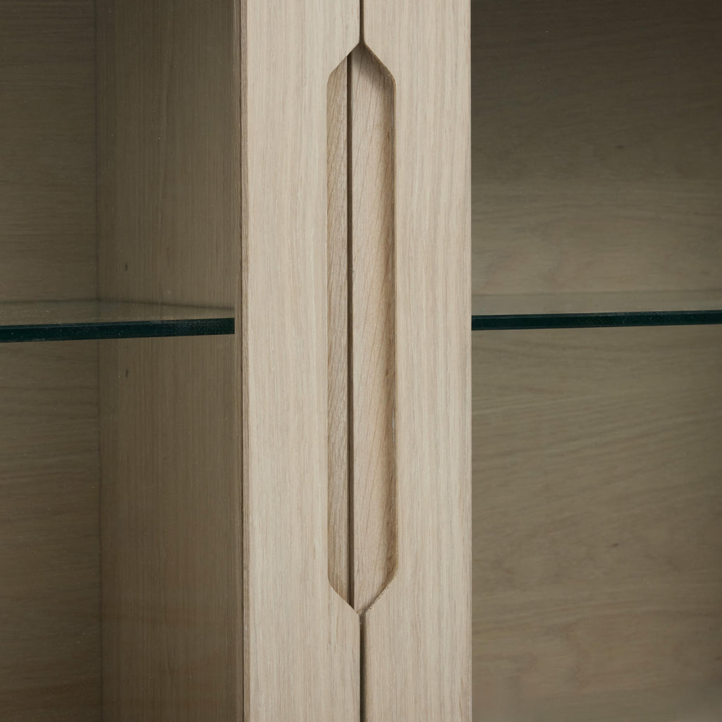 Kerteminde Wandschrank mit LED-Beleuchtung - 160 cm breit - Eiche Weiß geöltes