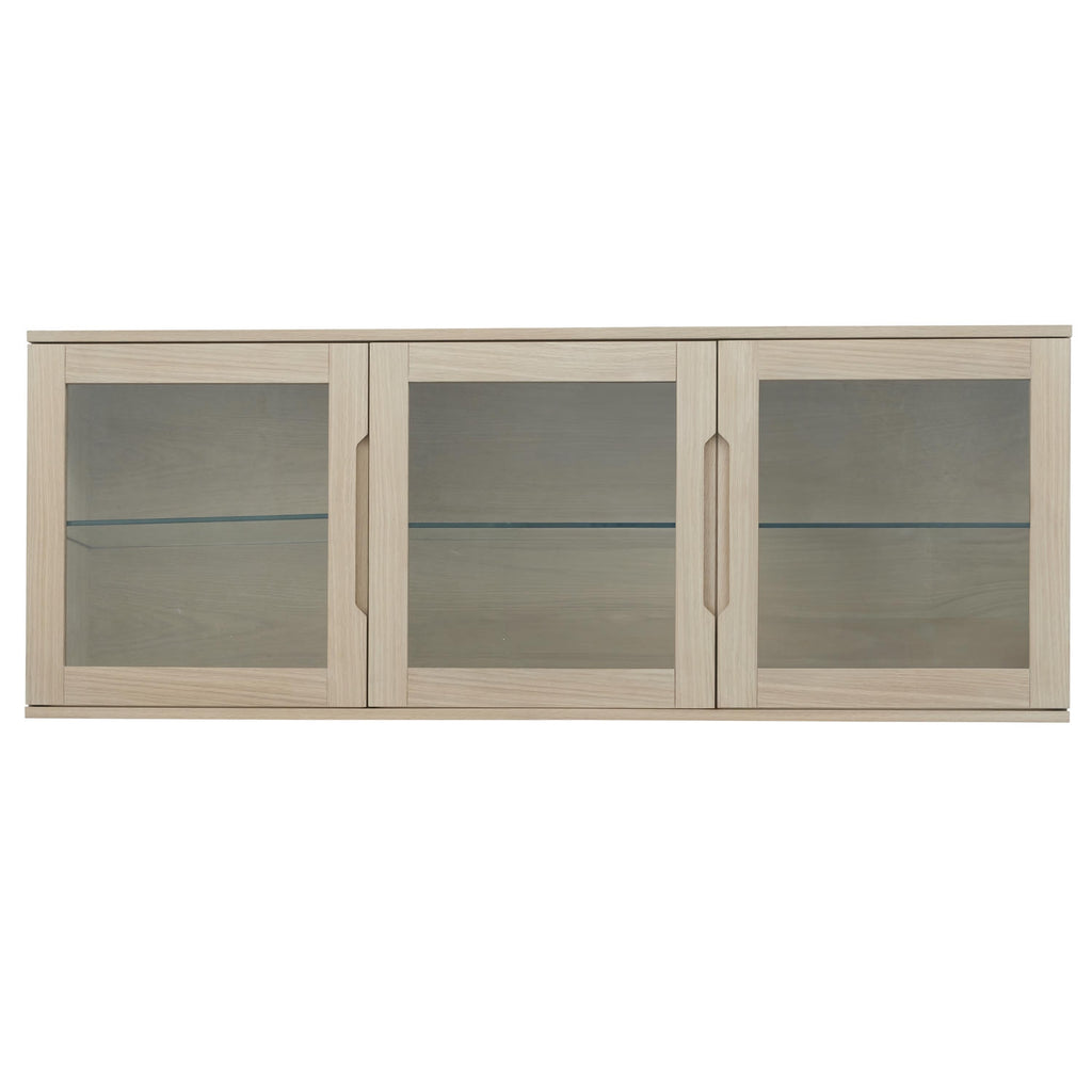 Kerteminde Wandschrank mit LED-Beleuchtung - 160 cm breit - Eiche Weiß geöltes