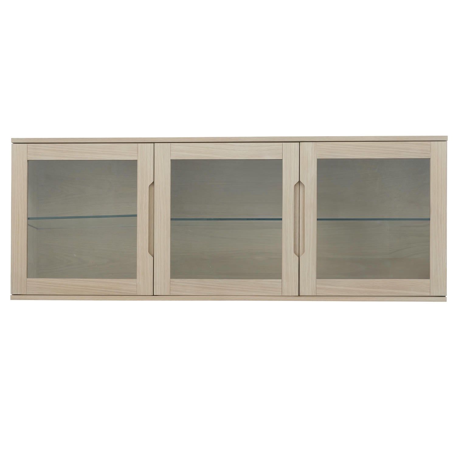 Kerteminde Wandschrank mit LED-Beleuchtung - 160 cm breit - Eiche Weiß geöltes