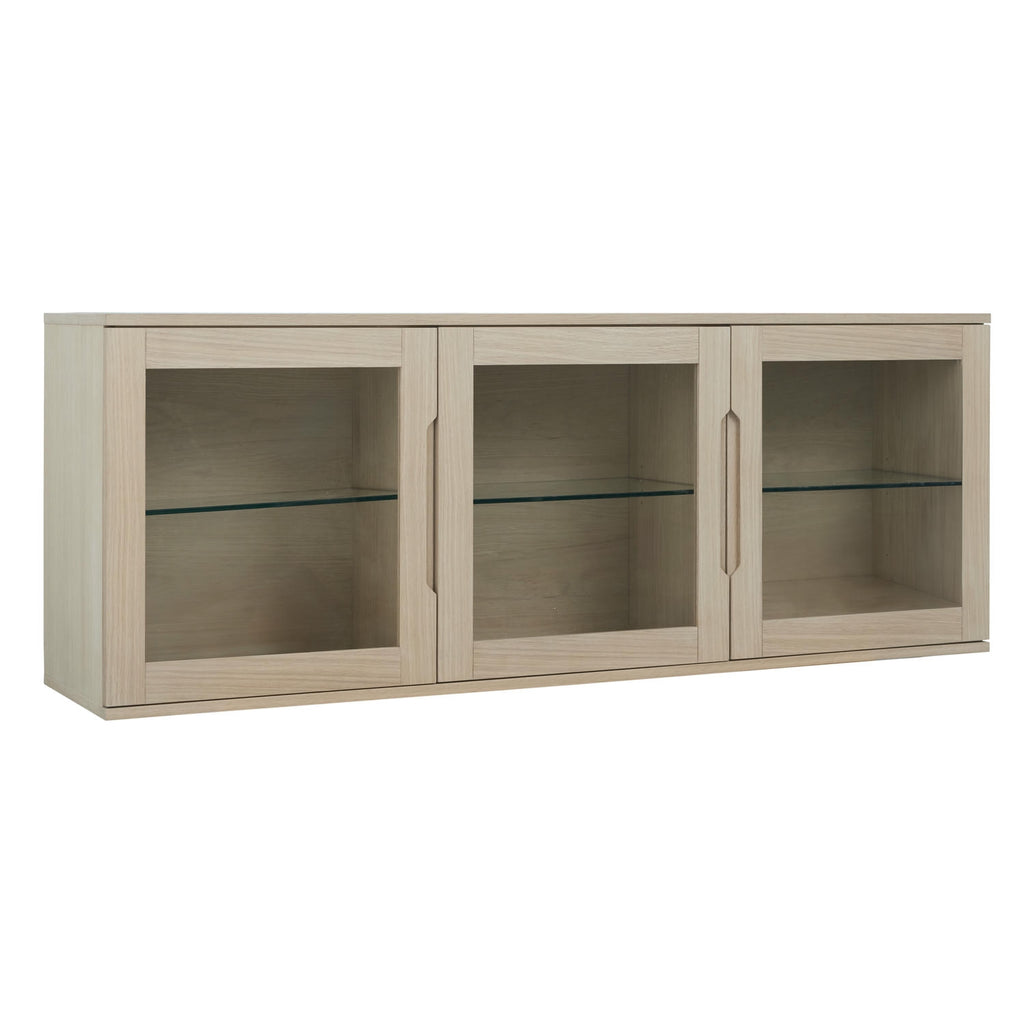 Kerteminde Wandschrank mit LED-Beleuchtung - 160 cm breit - Eiche Weiß geöltes