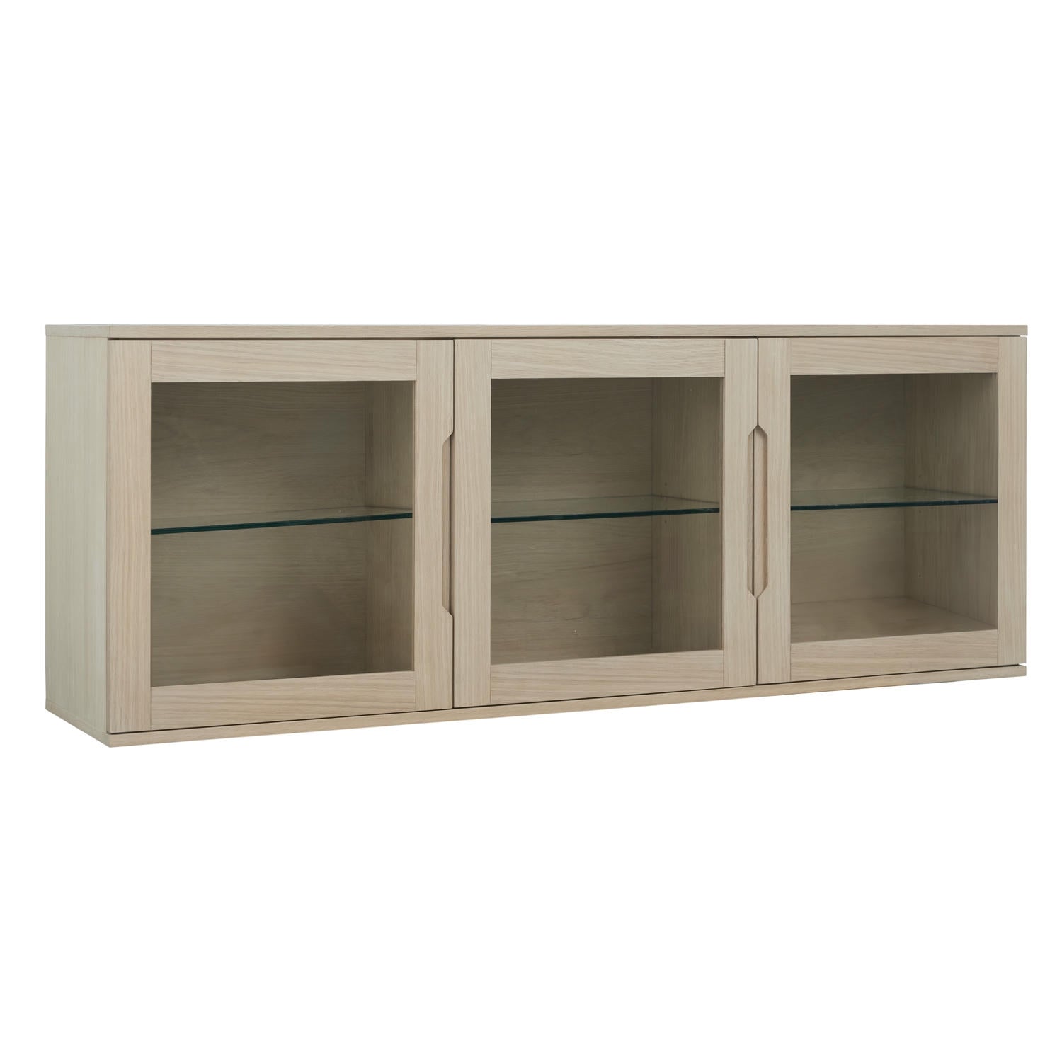 Kerteminde Wandschrank mit LED-Beleuchtung - 160 cm breit - Eiche Weiß geöltes