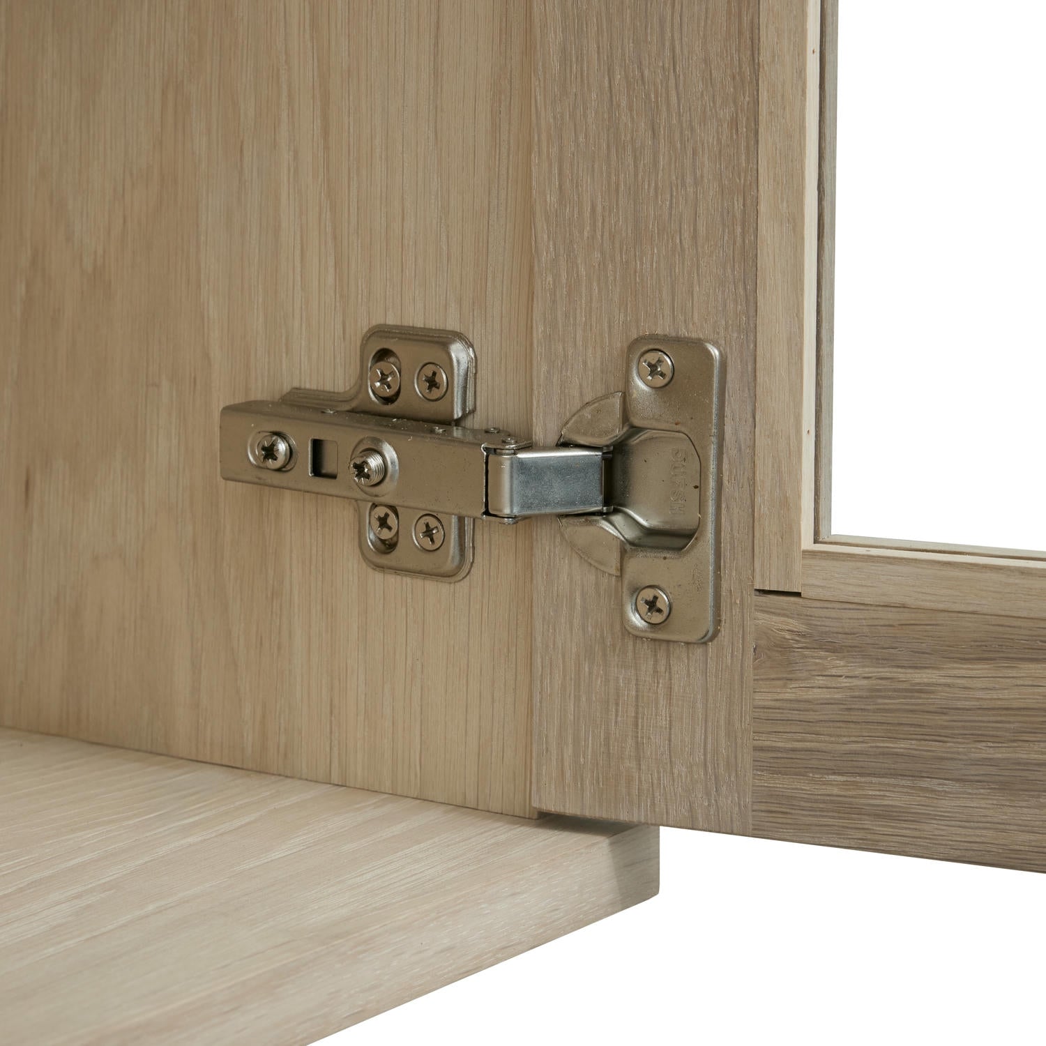 Kerteminde Wandschrank mit LED-Beleuchtung - 160 cm breit - Eiche Weiß geöltes