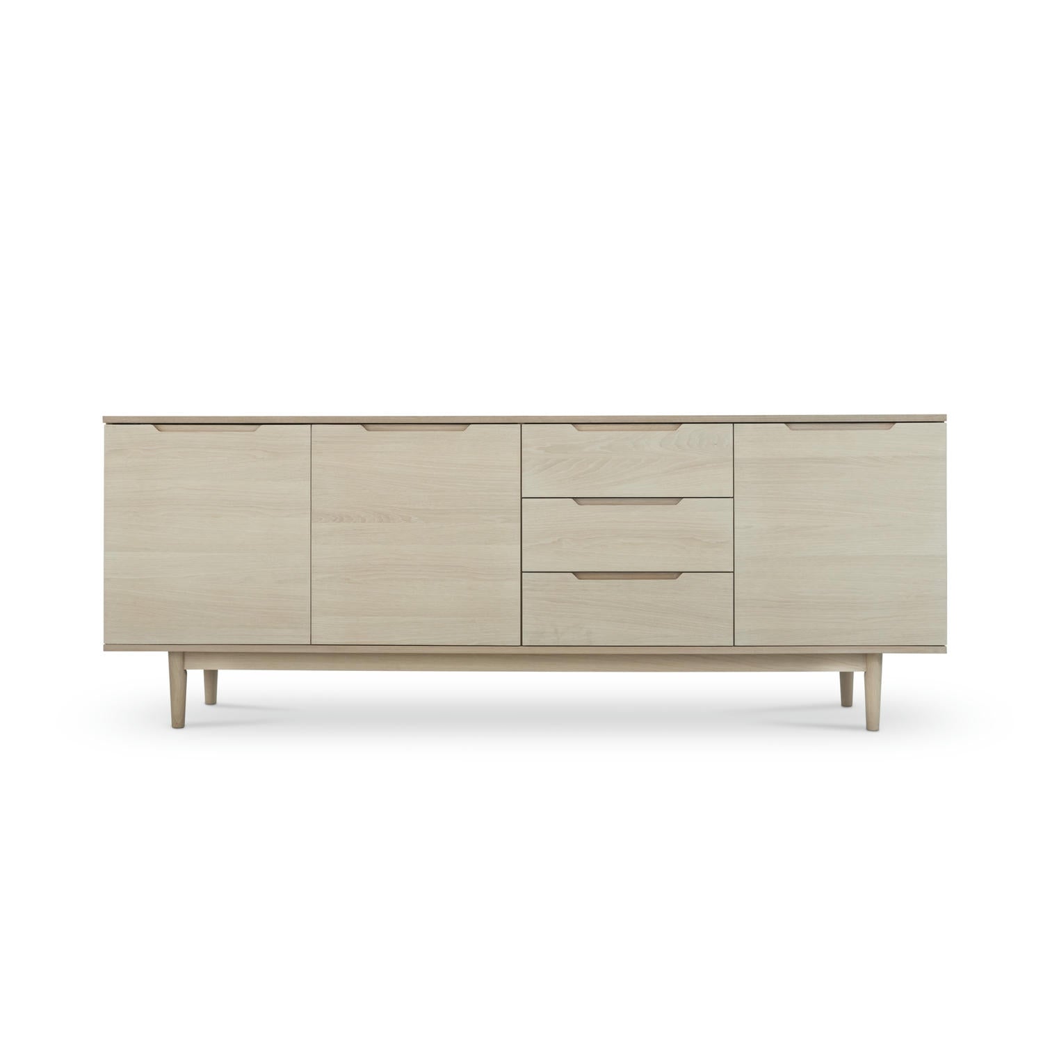 Kerteminde Sideboard mit 3 Türen - 213 cm breit - Eiche Weiß geöltes