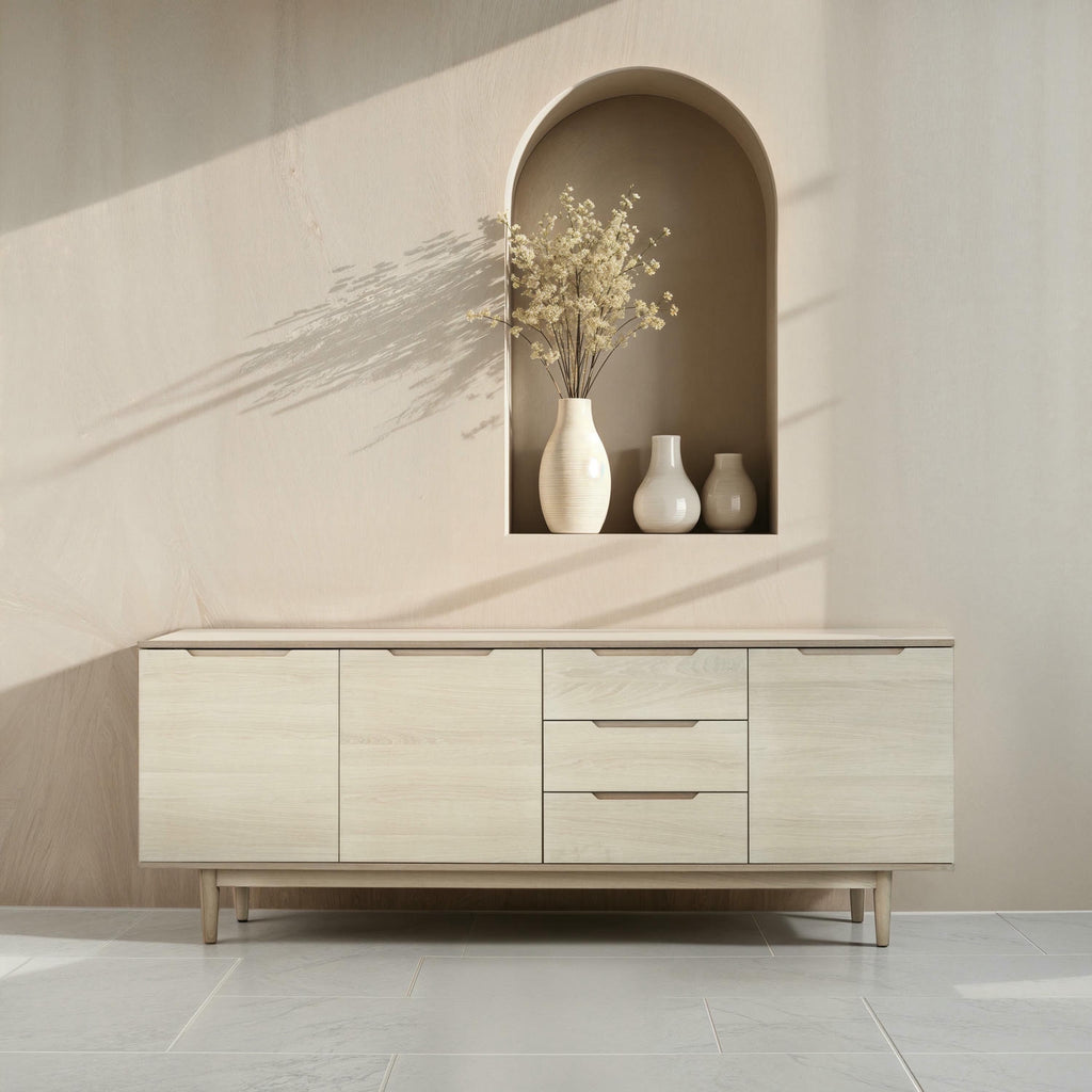 Kerteminde Sideboard mit 3 Türen - 213 cm breit - Eiche Weiß geöltes