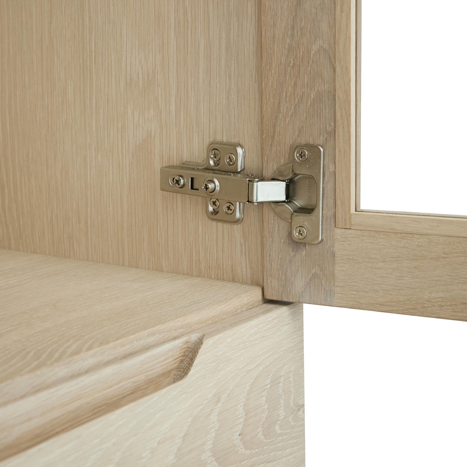 Kerteminde Highboard mit LED-Beleuchtung - 124 cm breit - Eiche Weiß geöltes - FURNHOUSE