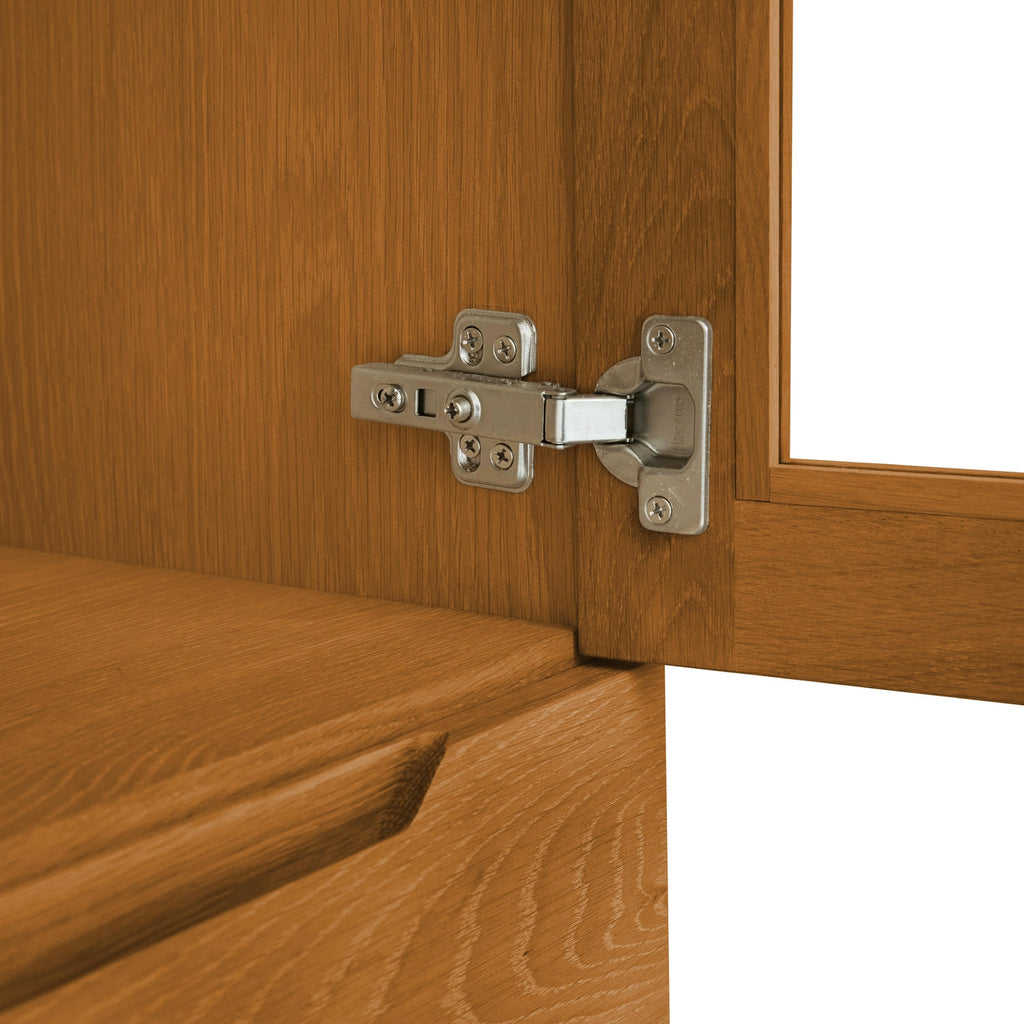 Kerteminde Highboard mit LED-Beleuchtung - 124 cm breit - Wildeiche Natur - FURNHOUSE