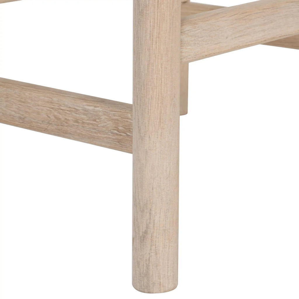 4er Set Barhocker Ida mit Geflechtsitz - Eiche bianco - FURNHOUSE