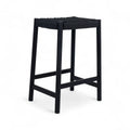 4er Set Barhocker Ida mit Geflechtsitz - Schwarz - FURNHOUSE