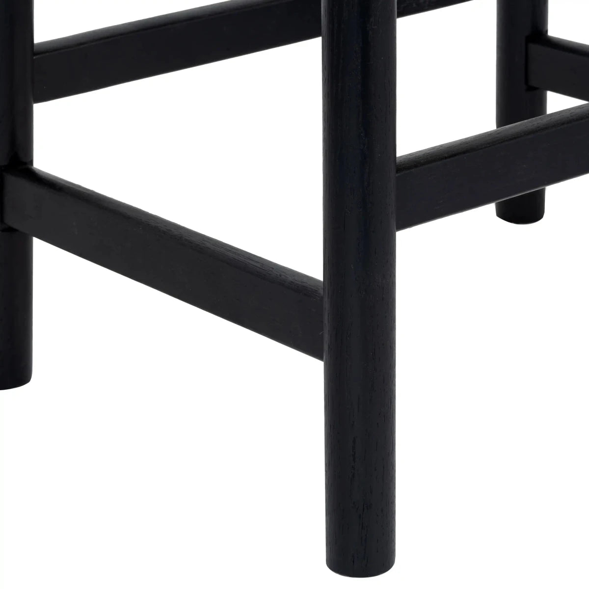 4er Set Barhocker Ida mit Geflechtsitz - Schwarz - FURNHOUSE