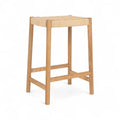 4er Set Barhocker Ida mit Geflechtsitz - Wildeiche - FURNHOUSE