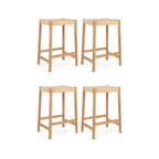4er Set Barhocker Ida mit Geflechtsitz - Wildeiche - FURNHOUSE