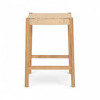 4er Set Barhocker Ida mit Geflechtsitz - Wildeiche - FURNHOUSE