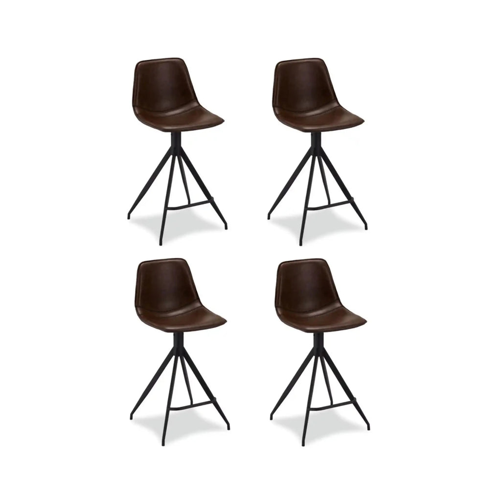 4er Set Barhocker Isabel - Drehbar - Dunkelbraun - FURNHOUSE