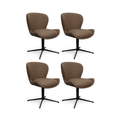 4er Set Esszimmerstühle - Drehbar - Taupe - FURNHOUSE