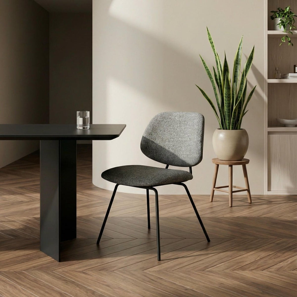 4er Set Esszimmerstühle - Grau - FURNHOUSE