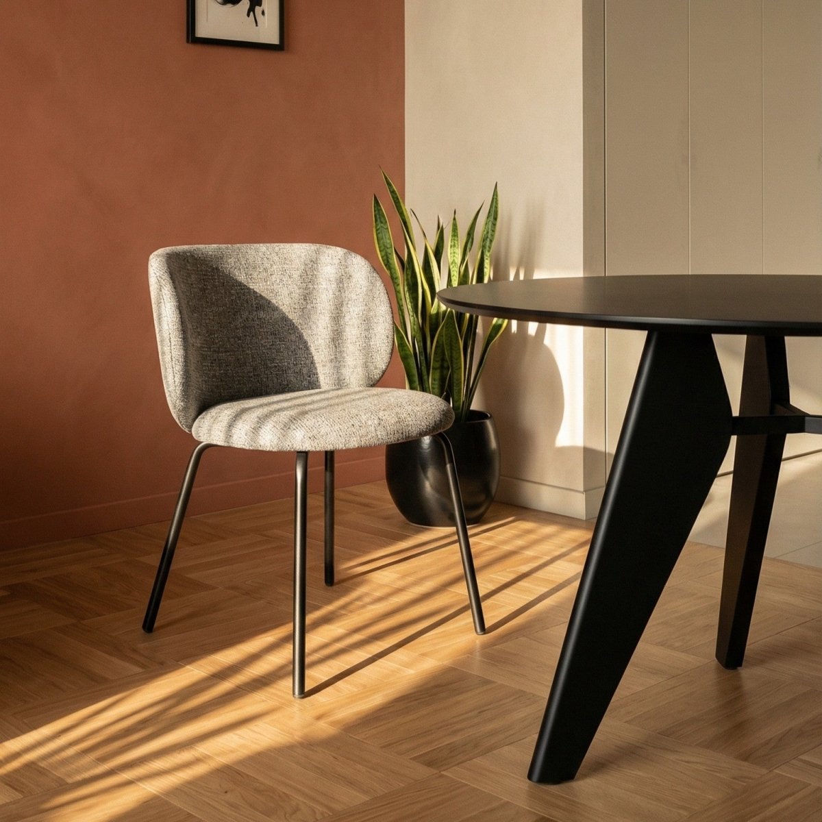 6er Set Esszimmerstühle Nanna - Grau - FURNHOUSE