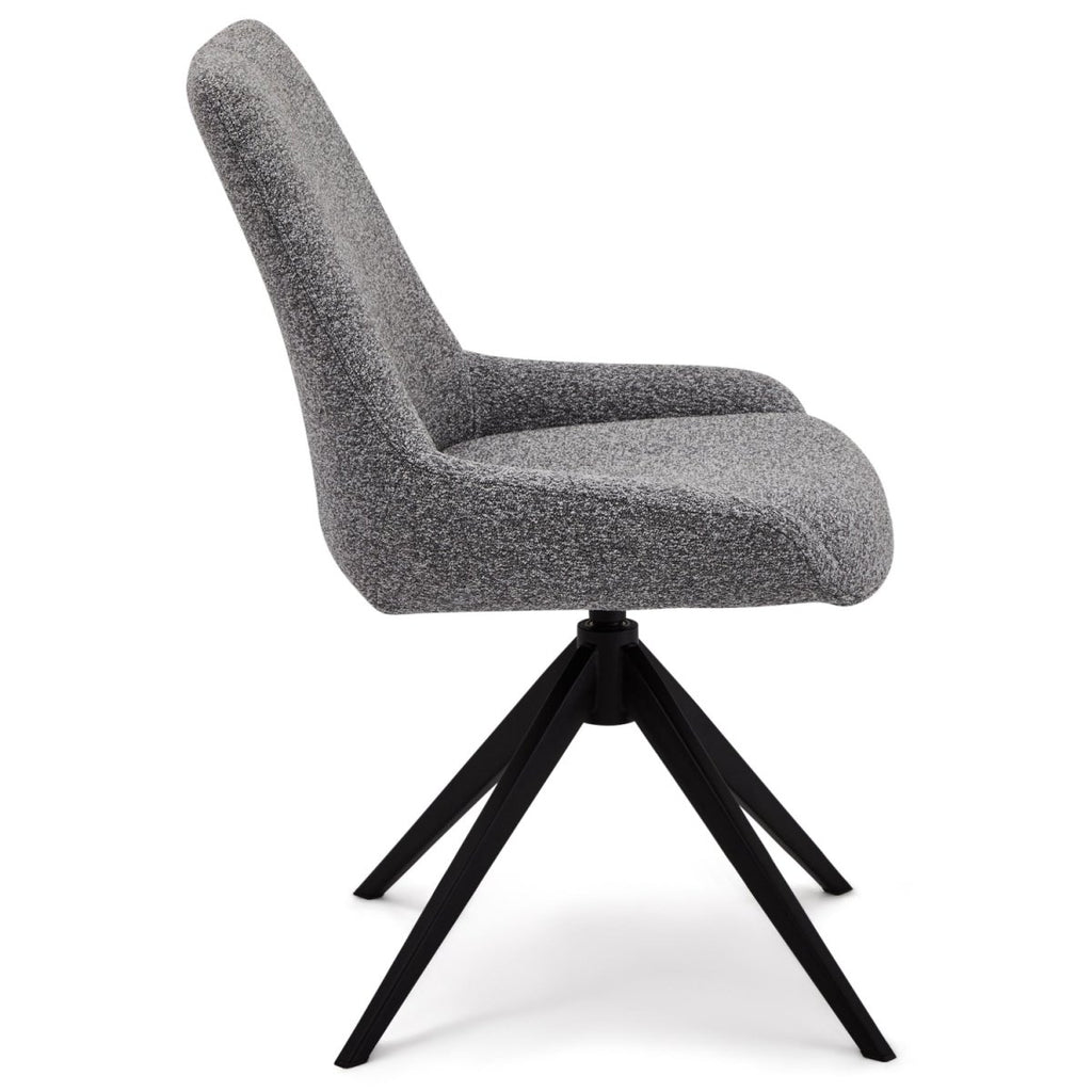 4er Set Esszimmerstühle Helena - Drehbar - Grau - FURNHOUSE