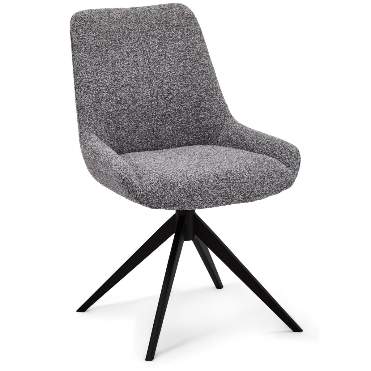 4er Set Esszimmerstühle Helena - Drehbar - Grau - FURNHOUSE