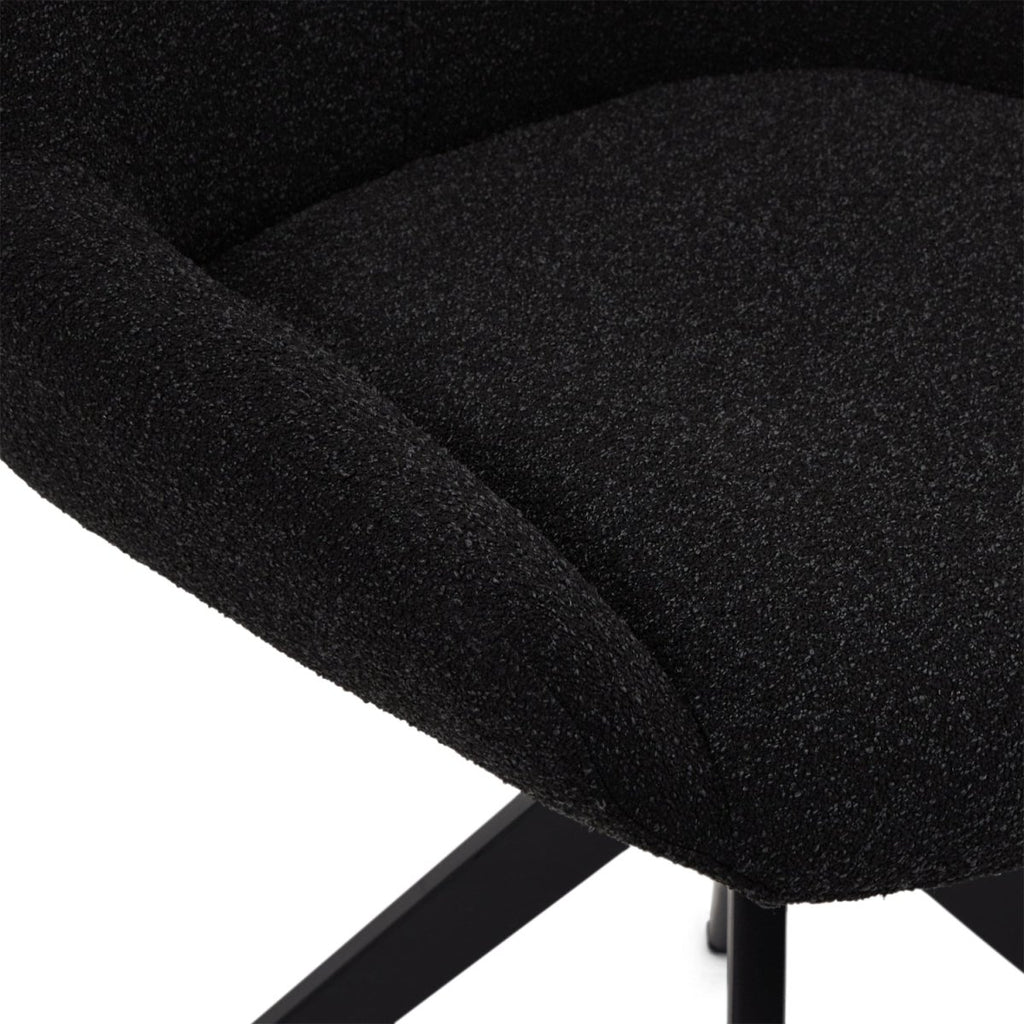 4er Set Esszimmerstühle Helena - Drehbar - Schwarz - FURNHOUSE