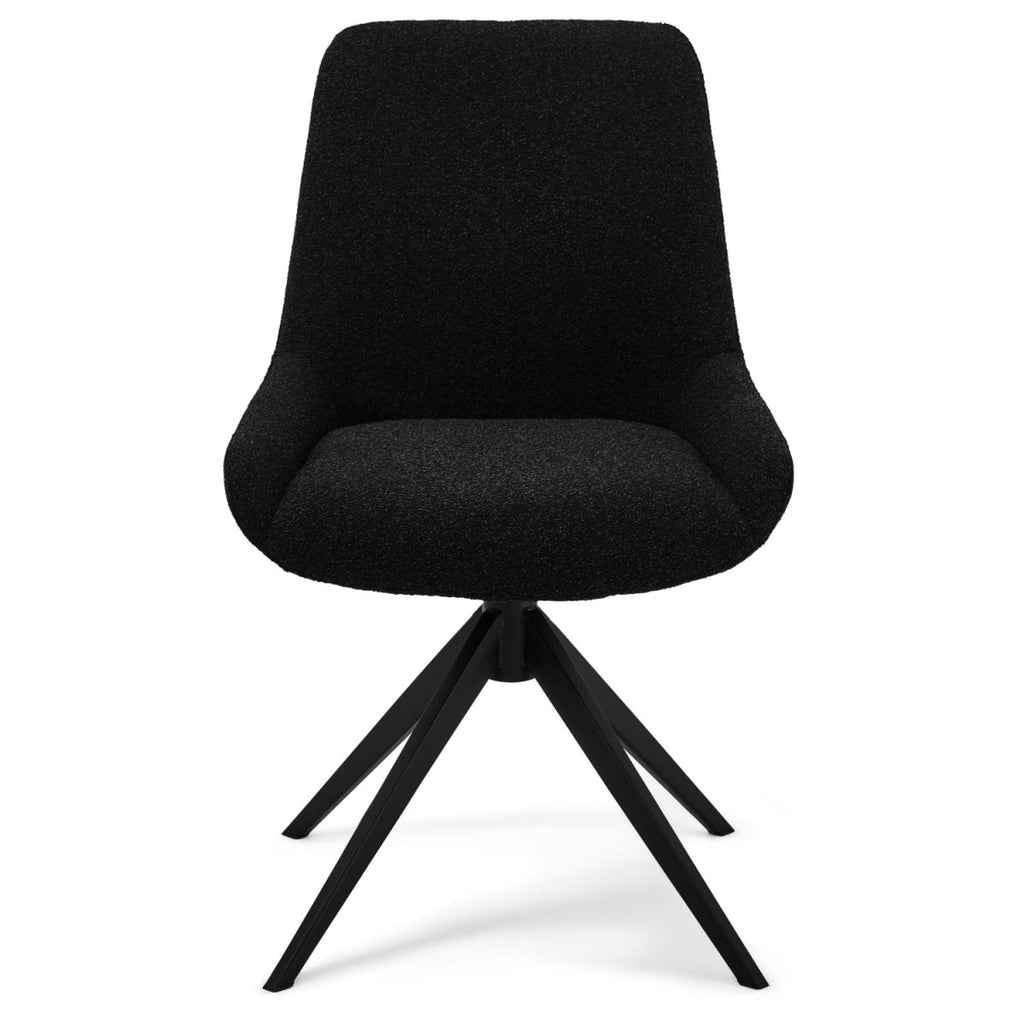 4er Set Esszimmerstühle Helena - Drehbar - Schwarz - FURNHOUSE