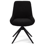 4er Set Esszimmerstühle Helena - Drehbar - Schwarz - FURNHOUSE