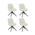 4er Set Esszimmerstühle Helena - Drehbar - Weiß - FURNHOUSE