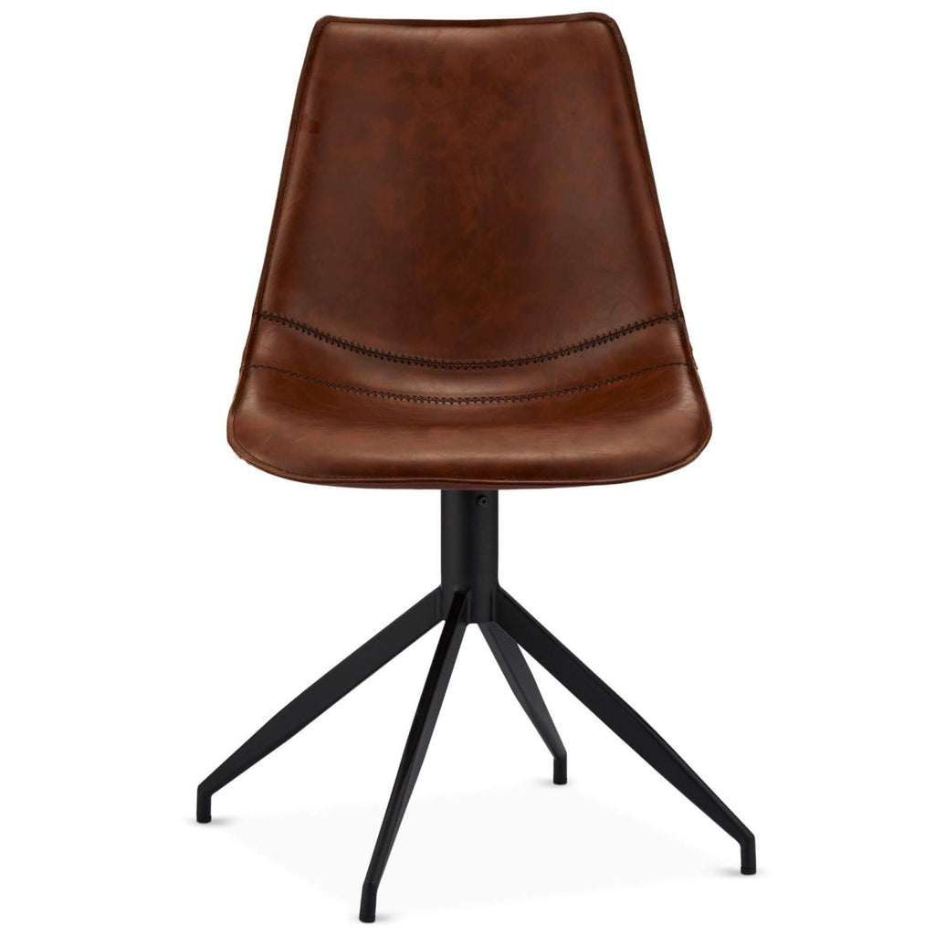 4er Set Esszimmerstühle Isabel - Drehbar - Cognac Braun - FURNHOUSE