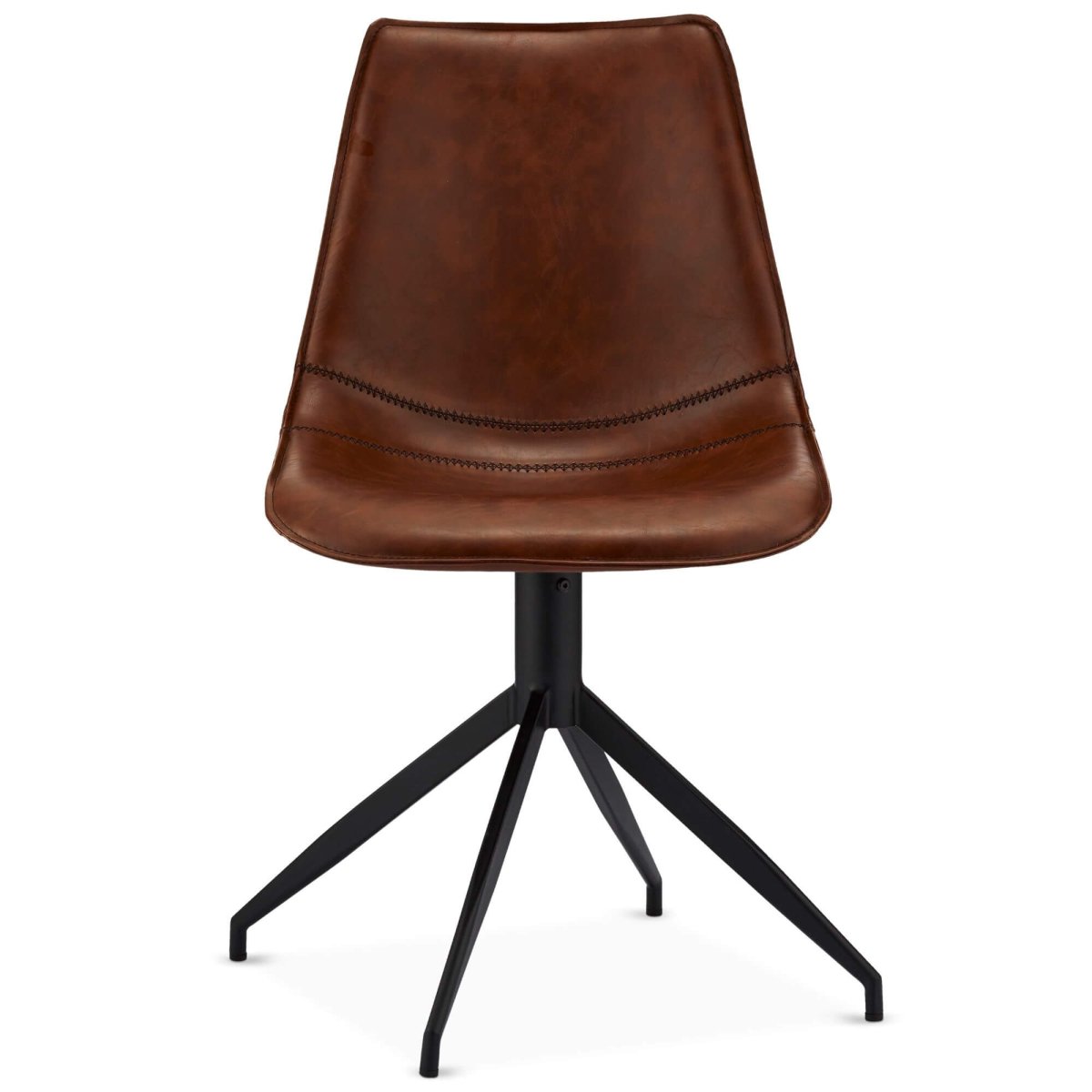 4er Set Esszimmerstühle Isabel - Drehbar - Cognac Braun - FURNHOUSE