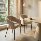 4er Set Esszimmerstühle mit Armlehne - Beige - FURNHOUSE