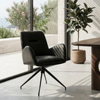 4er Set Esszimmerstühle mit Armlehne - Drehbar - Schwarz - FURNHOUSE