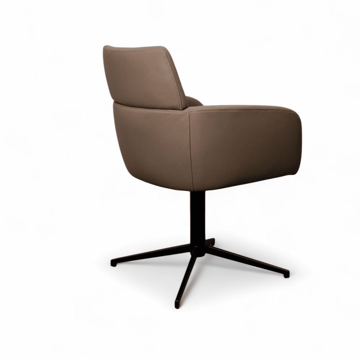 4er Set Esszimmerstühle mit Armlehne - Drehbar - Taupe - FURNHOUSE