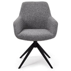4er Set Esszimmerstühle mit Armlehne Helena - Drehbar - Grau - FURNHOUSE