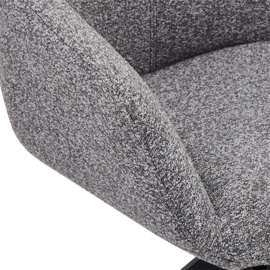 4er Set Esszimmerstühle mit Armlehne Helena - Drehbar - Grau - FURNHOUSE