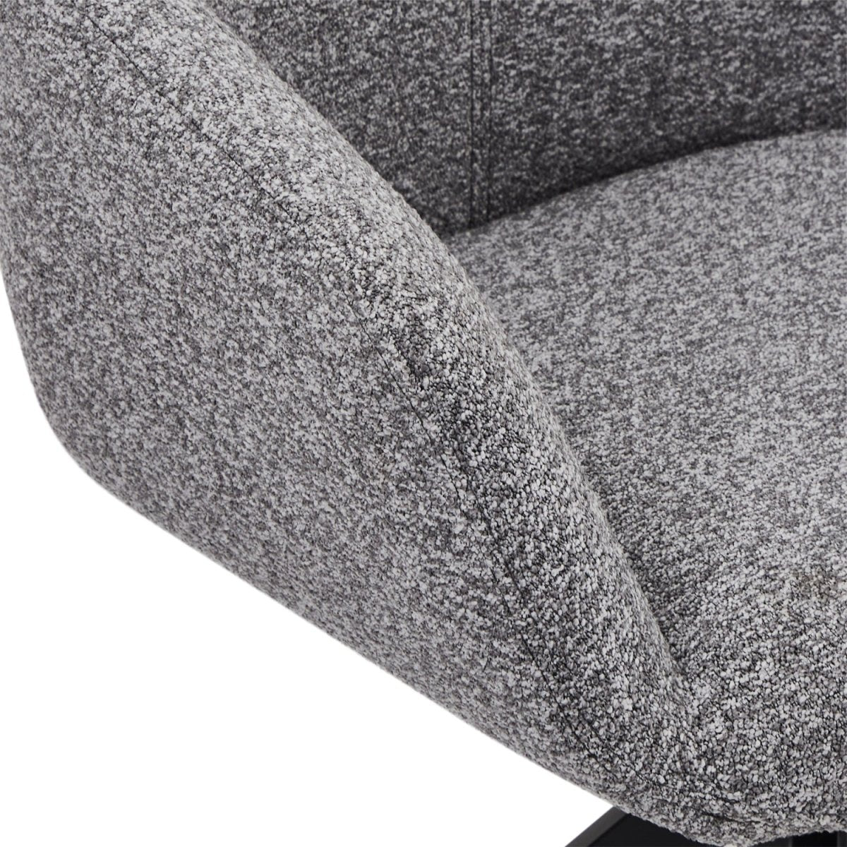 4er Set Esszimmerstühle mit Armlehne Helena - Drehbar - Grau - FURNHOUSE