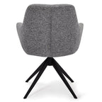 4er Set Esszimmerstühle mit Armlehne Helena - Drehbar - Grau - FURNHOUSE