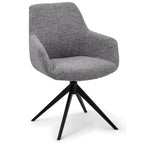 4er Set Esszimmerstühle mit Armlehne Helena - Drehbar - Grau - FURNHOUSE