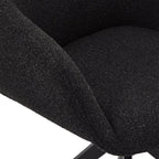 4er Set Esszimmerstühle mit Armlehne Helena - Drehbar - Schwarz - FURNHOUSE