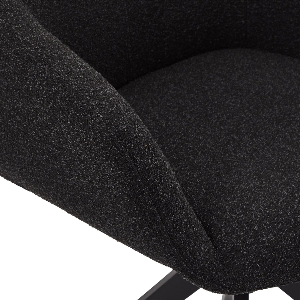 4er Set Esszimmerstühle mit Armlehne Helena - Drehbar - Schwarz - FURNHOUSE