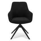 4er Set Esszimmerstühle mit Armlehne Helena - Drehbar - Schwarz - FURNHOUSE