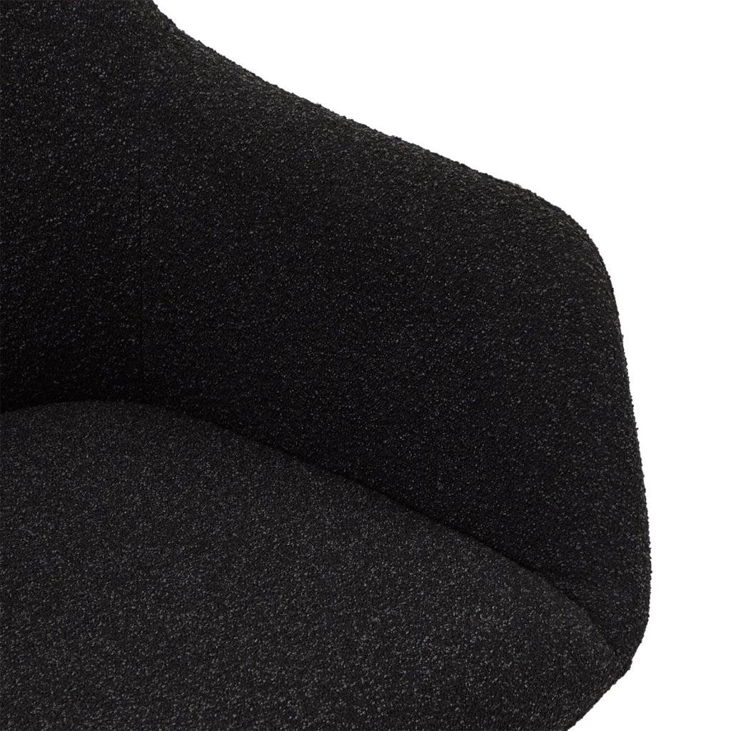 4er Set Esszimmerstühle mit Armlehne Helena - Drehbar - Schwarz - FURNHOUSE