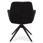 4er Set Esszimmerstühle mit Armlehne Helena - Drehbar - Schwarz - FURNHOUSE