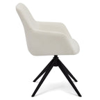 4er Set Esszimmerstühle mit Armlehne Helena - Drehbar - Weiß - FURNHOUSE