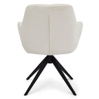 4er Set Esszimmerstühle mit Armlehne Helena - Drehbar - Weiß - FURNHOUSE