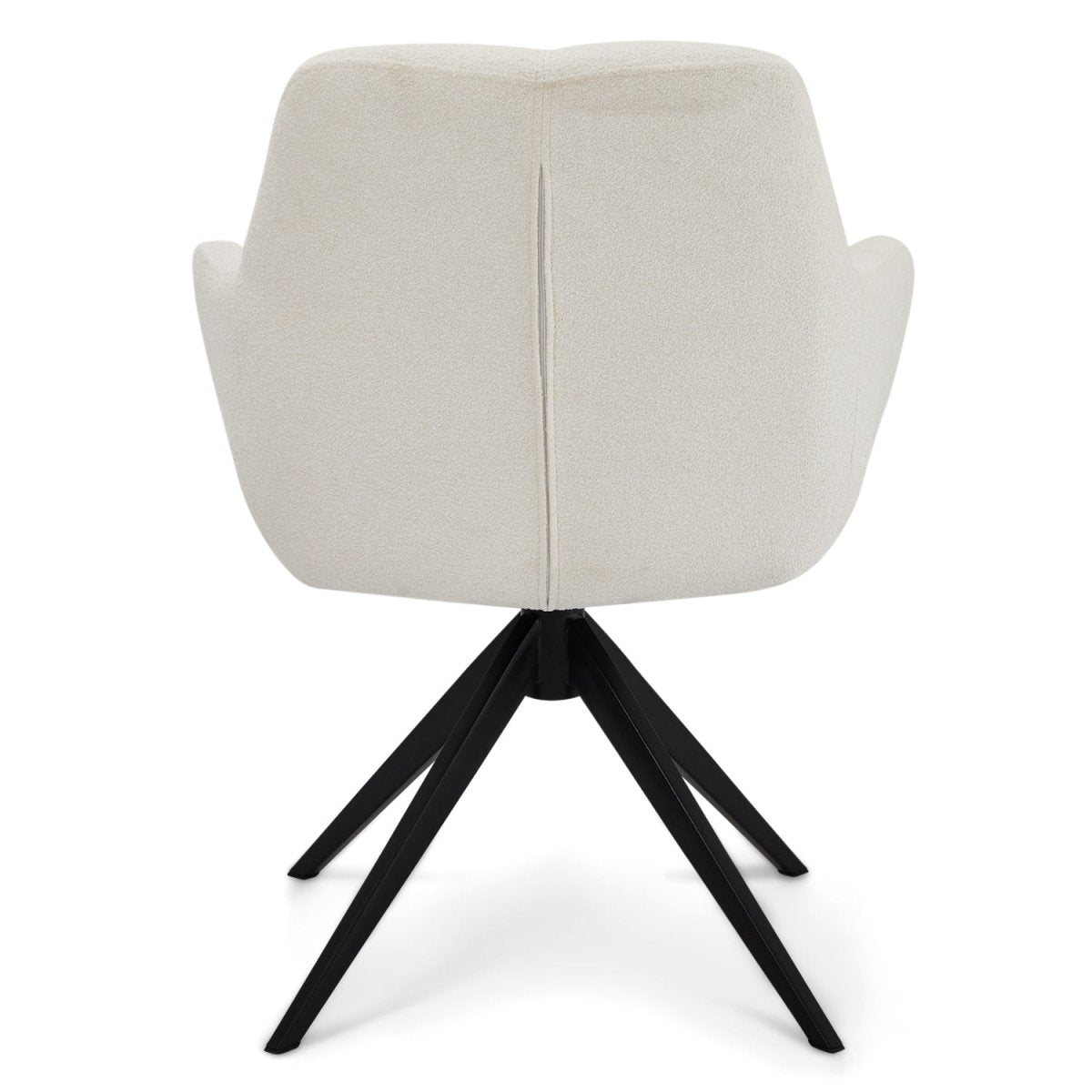 4er Set Esszimmerstühle mit Armlehne Helena - Drehbar - Weiß - FURNHOUSE