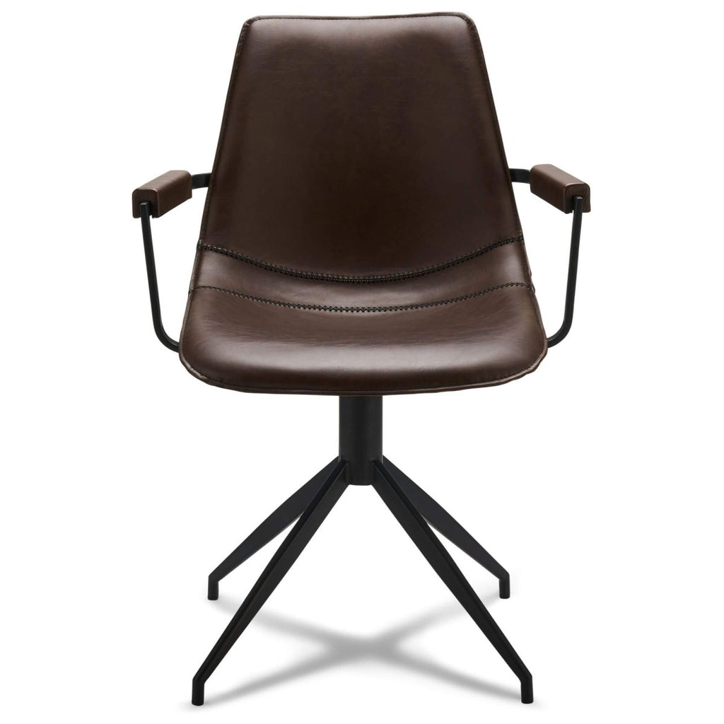 4er Set Esszimmerstühle mit Armlehne Isabel - Drehbar - Braun - FURNHOUSE