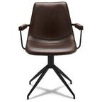 4er Set Esszimmerstühle mit Armlehne Isabel - Drehbar - Braun - FURNHOUSE