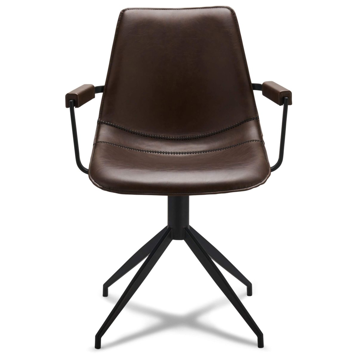 4er Set Esszimmerstühle mit Armlehne Isabel - Drehbar - Braun - FURNHOUSE