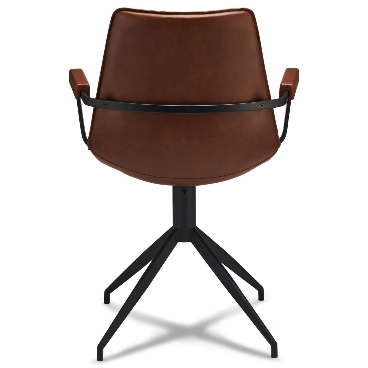 4er Set Esszimmerstühle mit Armlehne Isabel - Drehbar - Cognac Braun - FURNHOUSE