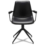 4er Set Esszimmerstühle mit Armlehne Isabel - Drehbar - Schwarz - FURNHOUSE