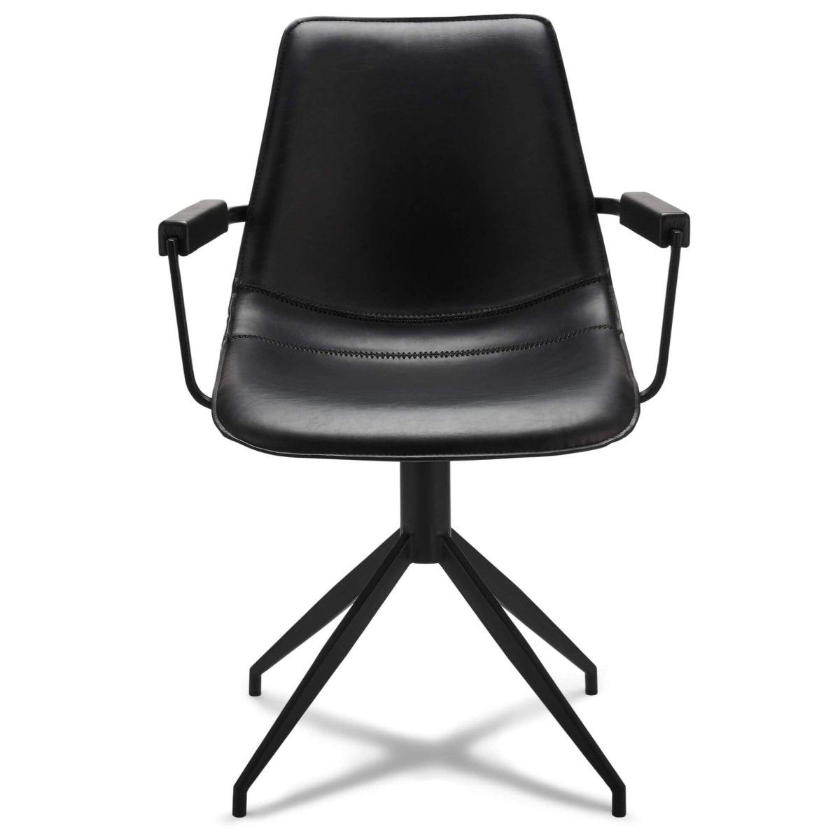 4er Set Esszimmerstühle mit Armlehne Isabel - Drehbar - Schwarz - FURNHOUSE